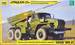 Zvezda Russian BM21 Grad Rocket Launcher Vehicle Plastic Model Military Vehicle Kit 1/35 #3655 Zvezda Russian BM21 Grad Rocket Launcher Vehicle Plastic Model Military Vehicle Kit 1/35 #3655