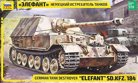 Zvezda German Elefant SdKfz 184 Tank Destroyer Plastic Model Military Tank Kit 1/35 Scale #3659