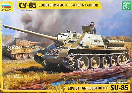 Zvezda SU85 Self-Propelled Gun Plastic Model Tank Kit 1/35 Scale #3690