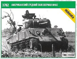 Zvezda M4A2 Sherman Medium Tank Plastic Model Tank Kit 1/35 Scale #3702