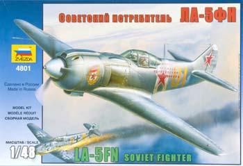 Zvezda LA5 FN Soviet Fighter Plastic Model Airplane Kit 1/48 Scale #4801