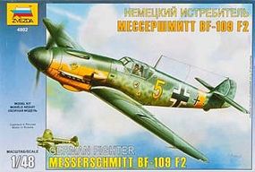 Zvezda Bf109F2 Fighter Plastic Model Airplane Kit 1/48 Scale #4802