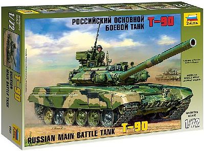 Zvezda Russian Main Battle Tank T-90 1/72 Scale Plastic Model Military Vehicle #5020
