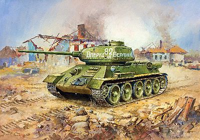 Zvezda T-34/85 Soviet Medium Tank WWII Plastic Model Military vehicle Kit 1/72 Scale #5039