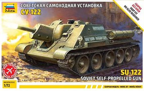 Zvezda Soviet Su122 Tank Destroyer Plastic Model Military Vehicle Kit 1/72 Scale #5043