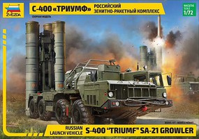 Zvezda S400 Triumf Missile System Plastic Model Military Vehicle Kit 1/72 Scale #5068