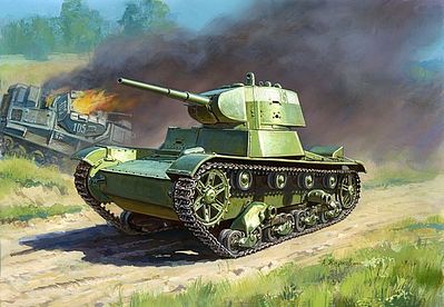 Zvezda Soviet T26M Light Tank (Snap) Plastic Model Tank Kit 1/100 Scale #6113