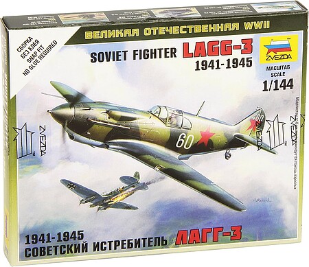 Zvezda Soviet Fighter La GG-3 Plastic Model Airplane Kit 1/144 Scale #6118