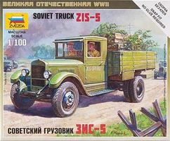 Zvezda Soviet Truck ZIS-5 Snap Kit Plastic Model Military Truck Kit 1/100 Scale #6124