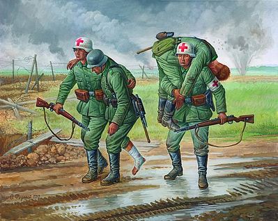 Zvezda German Medical Unit 1941-43 Snap Kit Plastic Model Military Figure 1/72 Scale #6143