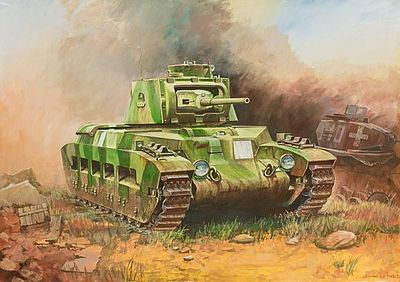 Zvezda Matilda II British WWII Medium Tank Plastic Model Tank Kit 1/100 Scale #6171