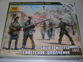 Soviet Militia 1941 Plastic Model Military Figure Kit 1/72 Scale #6181