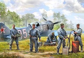 Soviet Airforce Ground Crew WWII Plastic Model Military Figure 1/72 Scale #6187