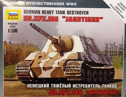 Zvezda SdKfz 186 Jagdtiger Heavy Tank Plastic Model Military Vehicle Kit 1/100 Scale #6206