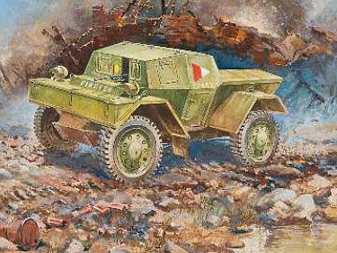 Zvezda Dingo Mk 1 British Armored Scout Car (New Tool) 1/100 Plastic Model Military Vehicle #6229