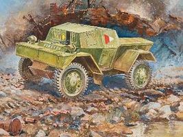 Dingo Mk 1 British Armored Scout Car (New Tool) 1/100 Plastic Model Military Vehicle #6229