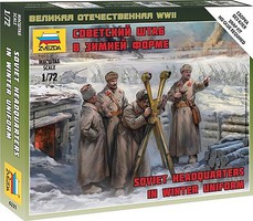 Soviet Headquarters Crew Plastic Model Military Figure Kit 1/72 Scale #6231