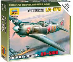 Zvezda La-5FN Soviet WWII Fighter Plastic Model Airplane Kit 1/144 Scale #6255