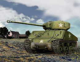 Zvezda Sherman M4 Tank (Snap Kit) (New Tool) 1/100 Scale Plastic Model Military Vehicle #6263