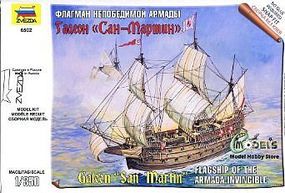 Zvezda SPANISH SHIP SAN MARTIN 1/350 Scale Plastic Model Military Ship #6502