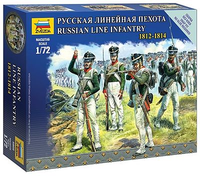 Zvezda Russian Line Infantry Napoleonic Wars 1/72 Scale Plastic Model Military Figure #6808
