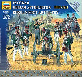 Zvezda Russian Foot Artillery Napoleonic Wars 1/72 Scale Plastic Model Military Figure #6809