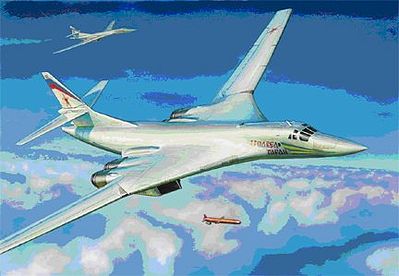Zvezda Tu160 Blackjack Russian Supersonic Bomber Plastic Model Airplane Kit 1/144 Scale #7002