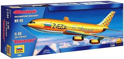 Zvezda Ilyushin IL-86 Airliner ZVE 25th Anniv. Plastic Model Airplane Kit 1/144 Scale #7025