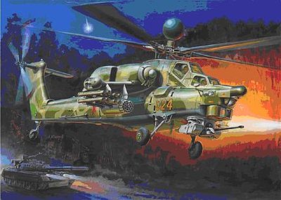 Zvezda MI-28N (Night Havoc) Russian Attack Helicopter Plastic Model Helicopter Kit 1/72 Scale #7255