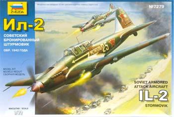 Zvezda Ilyushin IL-2M Soviet WWII Grount Attk Air Plastic Model Airplane Kit 1/72 Scale #7279