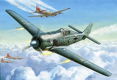 Zvezda Fw190A Fighter (Snap) (New Tool) Plastic Model Airplane Kit 1/72 Scale #7304