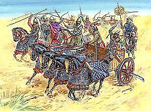 Zvezda Persian Chariot & Cavalry V-IV BC Plastic Model Military Figure 1/72 Scale #8008