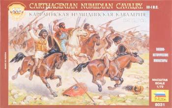 Zvezda Carthaginian Numidian Cavalry (17 Mounted) Plastic Model Military Figure 1/72 Scale #8031