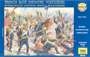 Zvezda French Voltigeurs Elite Infantry Plastic Model Military Figure 1/72 Scale #8042