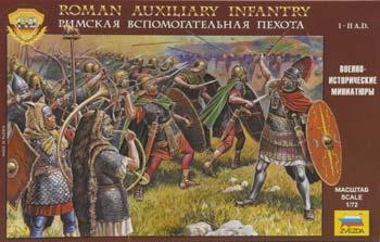 Zvezda Roman Aux Infantry I. BC - II. AD Plastic Model Military Figure 1/72 Scale #8052