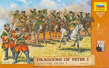 Zvezda Dragoons of Peter I 1701-21 Plastic Model Military Diorama 1/72 Scale #8072
