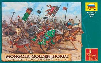 Zvezda Mongols Golden Horde XIII-XIV AD (17 Mtd) Plastic Model Military Figure 1/72 Scale #8076