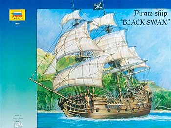 Zvezda Pirate Ship Black Swan 1/72 Scale Plastic Model Sailing Ship #9031