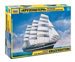 Zvezda Russian Krusenshtern Ship Plastic Model Ship Kit 1/200 Scale #9045 Zvezda Russian Krusenshtern Ship Plastic Model Ship Kit 1/200 Scale #9045