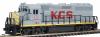 Atlas Atlas Master Line(R) Diesel EMD GP40-2 Powered DCC Ready -- Kansas City Southern #4821 (gray, red, black, yellow) - N-Scale