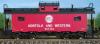 Atlas-O International NE-6 Caboose 2-Rail -- Norfolk & Western (red, white & black) - O-Scale
