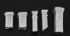 Assorted Brick Chimneys - Unpainted Assorted Brick Chimneys - Unpainted