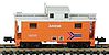 Bowser Manufacturing Co. PRR Class N5 Steel Cabin Car (Caboose) - Assembled -- Amtrak (orange) - N-Scale