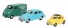 Busch Gmbh European Automobile Set -- One Each- Fiat 500, Volvo 544, & DKW 3=6 (Grundig) - HO-Scale (3)