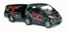 Busch Gmbh European Automobile - Smart City Coupe -- Pizzaladen w/Clevertrailer (black, red, green) - HO-Scale