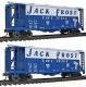 Con-Cor GATX Airslide Covered Hopper 2-Pack Assembled -- Jack Frost Sugar - HO-Scale