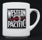 CM Shops Ceramic Mug w/Railroad Herald -- Western Pacific