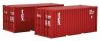 Deluxe Innovations 20' Corrugated Container pkg(2) -- Tex - N-Scale