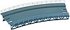 Faller Gmbh Bridge Track Bed for Marklin C-Track -- Curved 17-1/2'' 43.7cm Radius (Use w/#470, 471 sold separately) - HO-Scale