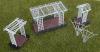 GC Laser Pergola Set w/2 Trellises (Laser-Cut Wood Kit) -- Includes - (1) Large Pergola, (1) Small Pergola, (1) Arbor & (2) Trellises - Z-Scale